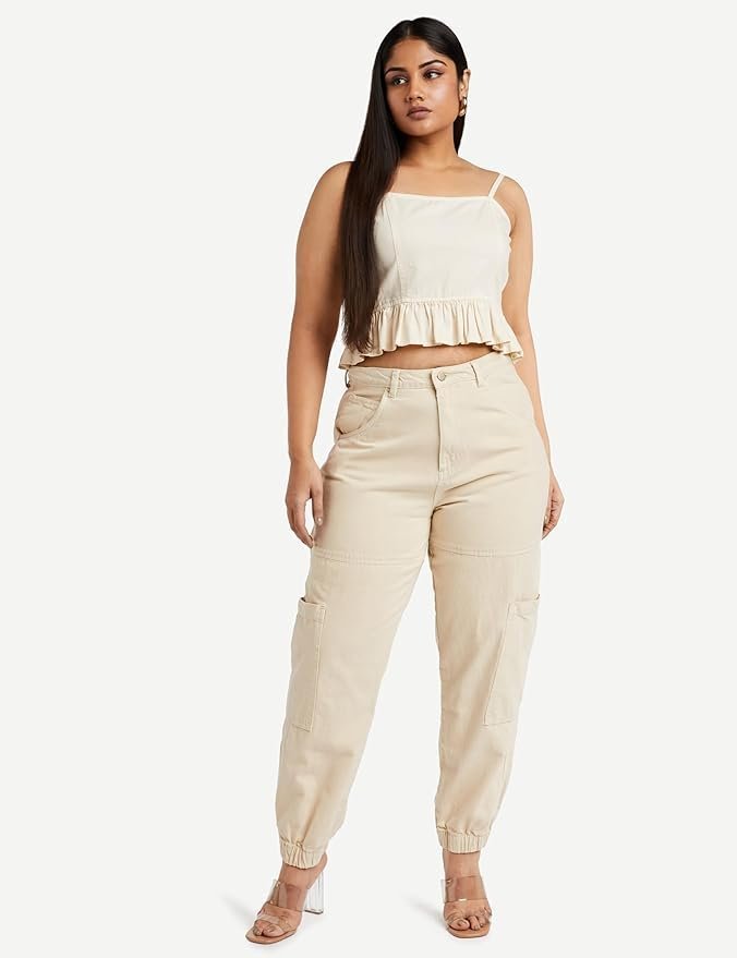 Women's Denim Joggers | Ankle Length - Image 2