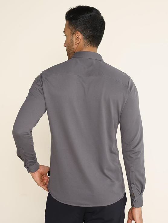 Constant All-Degree Shirt for Men Full Sleeve, Pique Textured, Thermoregulating Cotton Blend Mens Casual, Recycled Fabric Stylish Shirts - Image 2