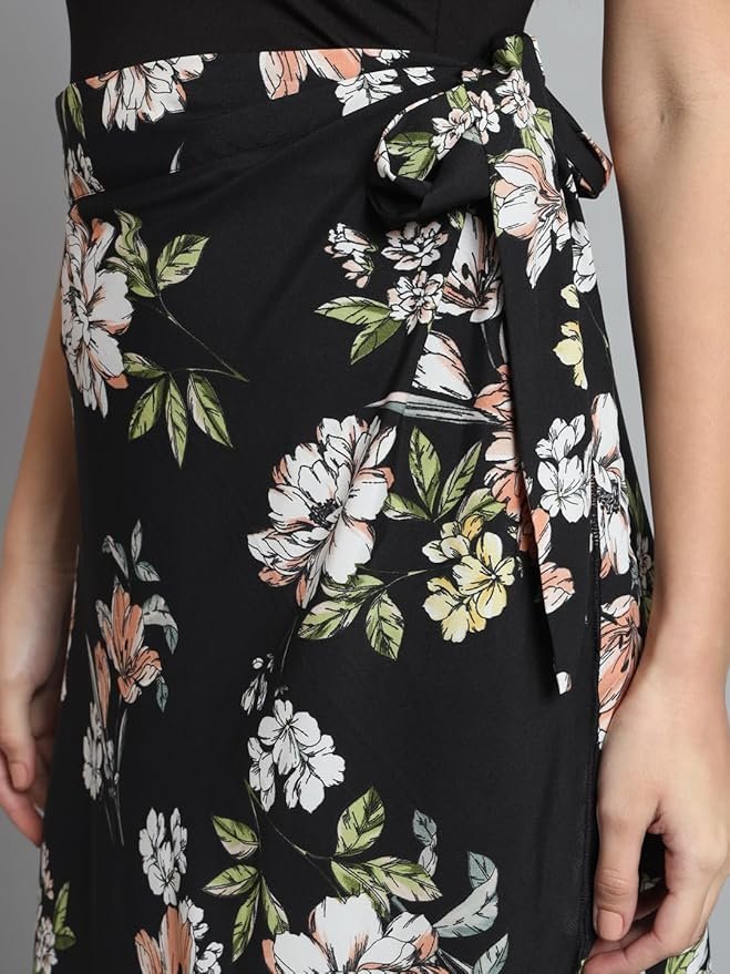Figure Floral Print Wrap Around Skirt for Women & Girls, Printed Skirt for Women Western Wrap Around for Girls - Image 3